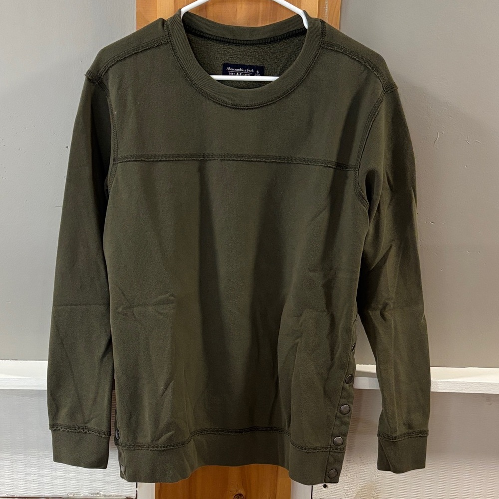 Abercrombie & Fitch Forest Green Fleece Pullover
